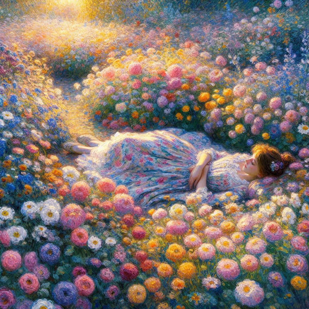 OmotzArt 花畑の少女